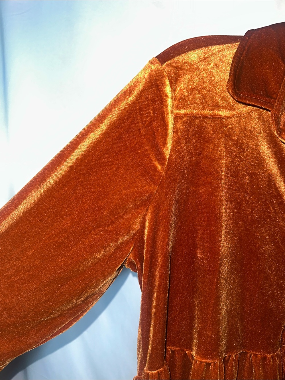 Umgee Rust Velvet Button-Front Tunic - Picture 3 of 6